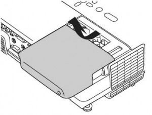 Epson-Powerlite-83+-remove-lamp-cover-Epson-ELPLP42-lamp