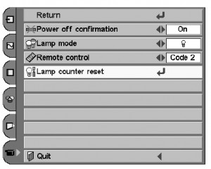 Reset Lamp Screen for Sanyo PLV-Z1 Projector_lamp