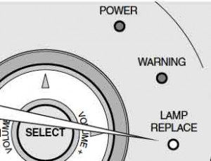 Sanyo POA-LMP55 (service part no 610 309 2706) projector warning light