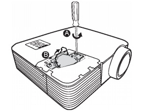 SMARTBoard_680iv_projector_lamp_50030764_remove_old_lamp_screw