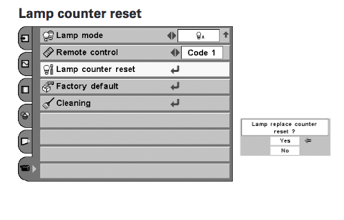 Sanyo_PLV-Z1X_projector_lamp_POA-LMP86_reset_lamp_timer