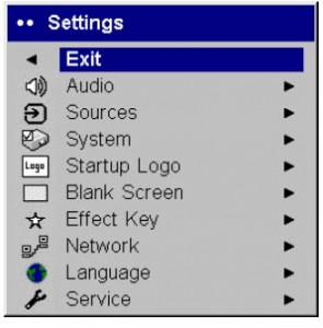 ASK Proxima DP-6500X Setting Menu, ASK Proxima SP-LAMP-006