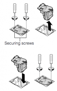 Sharp AN-XR30LP-1-replace_lamp_screws