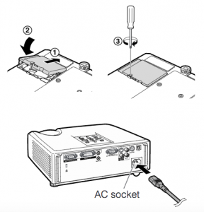 Sharp_PG-F200X_projector_Sharp AN-XR30LP-1_install_newlamp