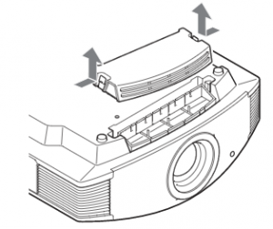 Sony_VPL-HW15_remove_projector_lamp_air_filter