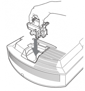 Sony_VPL-GH10_insert_Sony_LMP-H201_projector_lamp