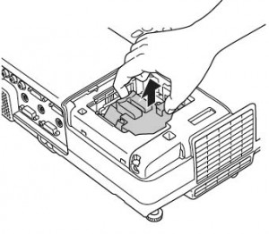 Epson-Powerlite-83+-remove-Epson-ELPLP42-lamp