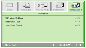 Vivitek_D825EX_projector_1000055_Reset_projector_lamp_hours