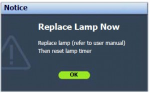 BenQ SP920P Final Warning Message, BenQ 5J.J2D05.001 lamp