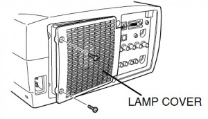 Sanyo PLV-75 lamp cover, Sanyo POA-LMP99 (service parts no 610 325 2940)