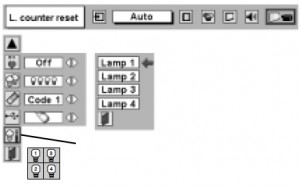 Sanyo PLC-XF40 lamp counter reset option, Sanyo POA-LMP42 service part no 610-292-4831