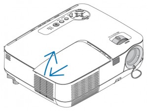 NEC NP 110 lamp cover off, NEC NP13LP Projector Lamp