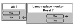 Sanyo PLX-XP40 lamp replacement counter screen2, SANYO POA-LMP38 (service part no 610 291 5868)