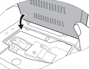 BenQ CP120C lamp cover on, BenQ 5J.00S01.001