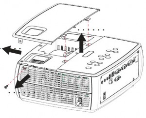 ASK Proxima A1100 projector lamp lid, ASK Proxima SP-LAMP-039