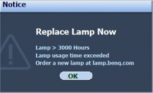 BenQ MP777 final lamp warning, BenQ 5J.J0405.001