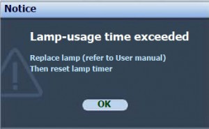 BenQ MP730 final lamp warning, BenQ 5J.08G01.001_projector_lamp