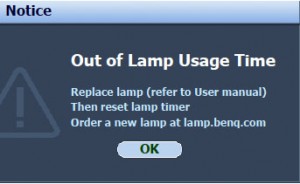 BenQ MP776 final lamp warning, BenQ 5J.J0405.001