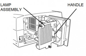 ASK Proxima DP-9270 lamp, Proxima LAMP-032 (POA-LMP38 service parts no 610 293 5868)