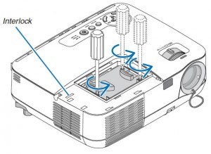 NEC NP 110 lamp removal, NEC NP13LP Projector Lamp